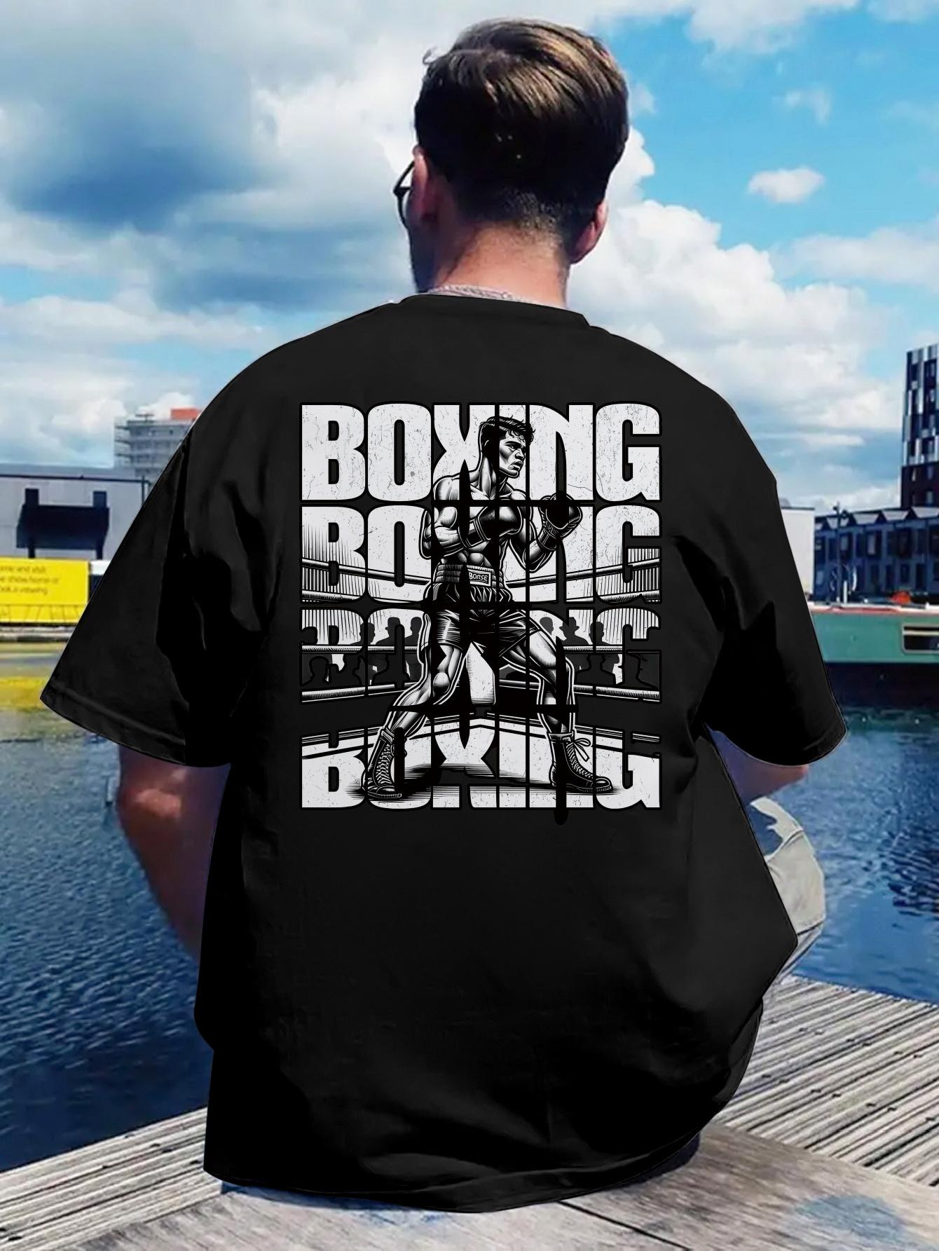 Inspirational Boxing Graphic T-shirt - White Short Sleeve Crew Neck S