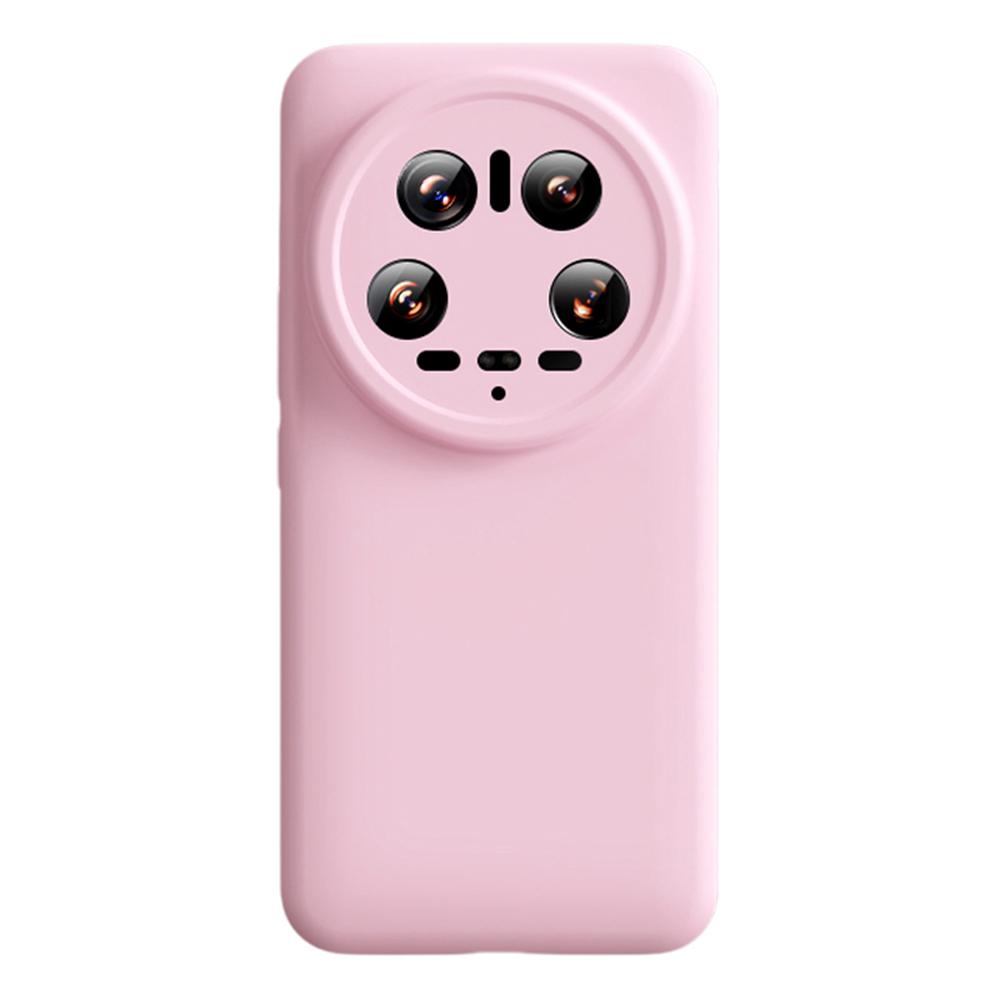 

For Xiaomi 14 Ultra Case Precise Cutouts Liquid Silicone+PC Shockproof Phone Cover Pink