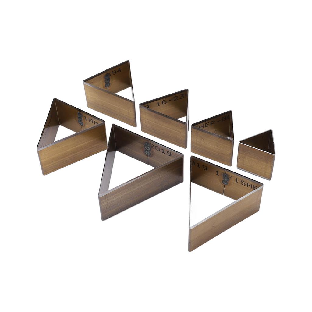 7Pcs Leather Die Cutter Hollow Punching Mold Triangular Different Sizes DIY Leather Cutting Mold