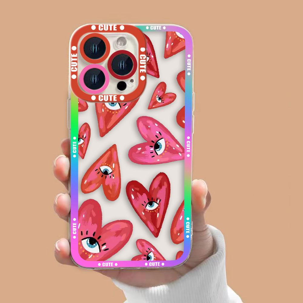 Glücksaugen Blaues Auge Klare Handyhülle Für VIVO S1 V20 V21 V21E V23 V23E V25 V27 V27E V29E V30E V30 V40 V50 V60 Hülle Capa Cover