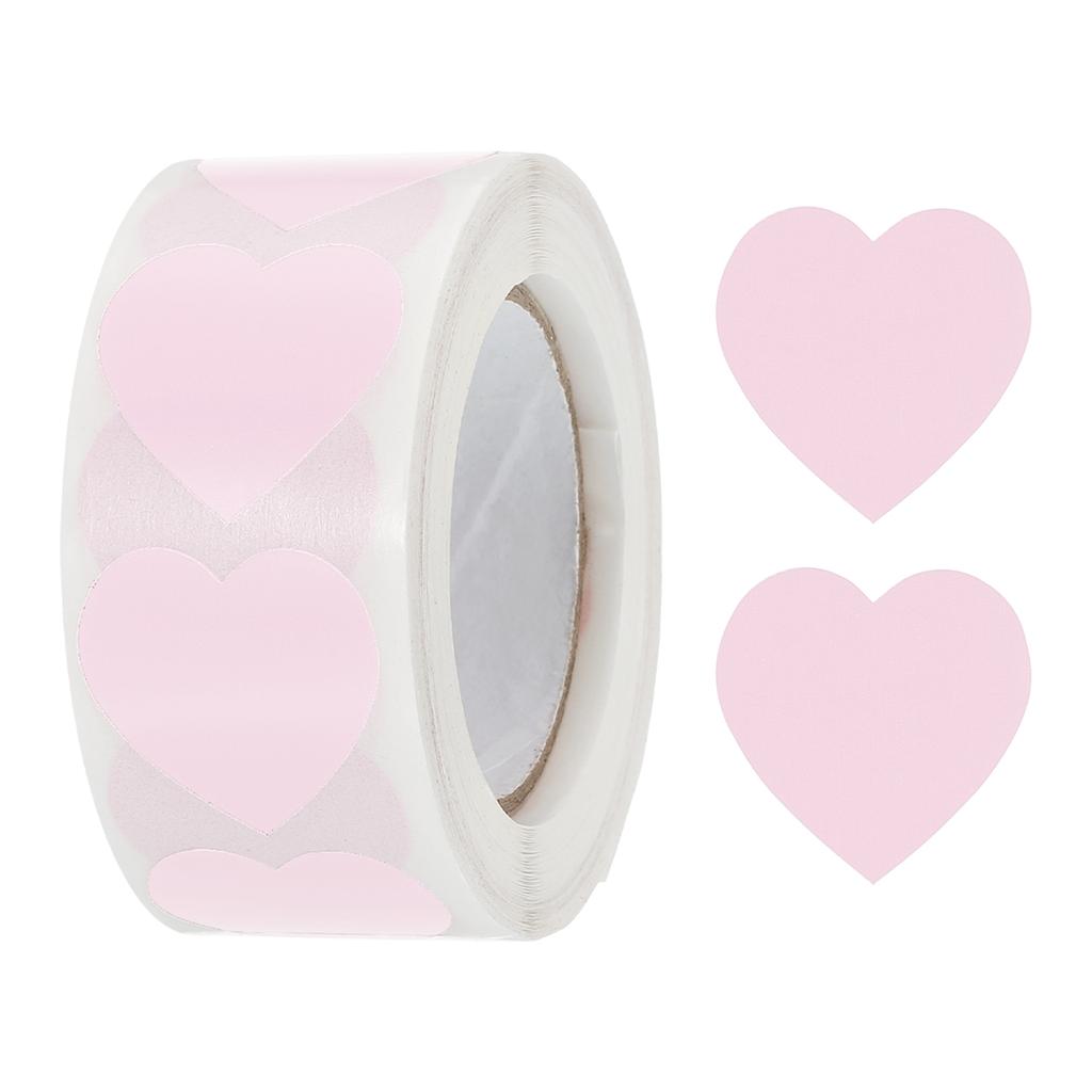 500/1000Pcs Heart Shaped Sticker 1Inch Self-Adhesive Love Label Heart Decorations Stickers for Envelope Valentine Day Wedding