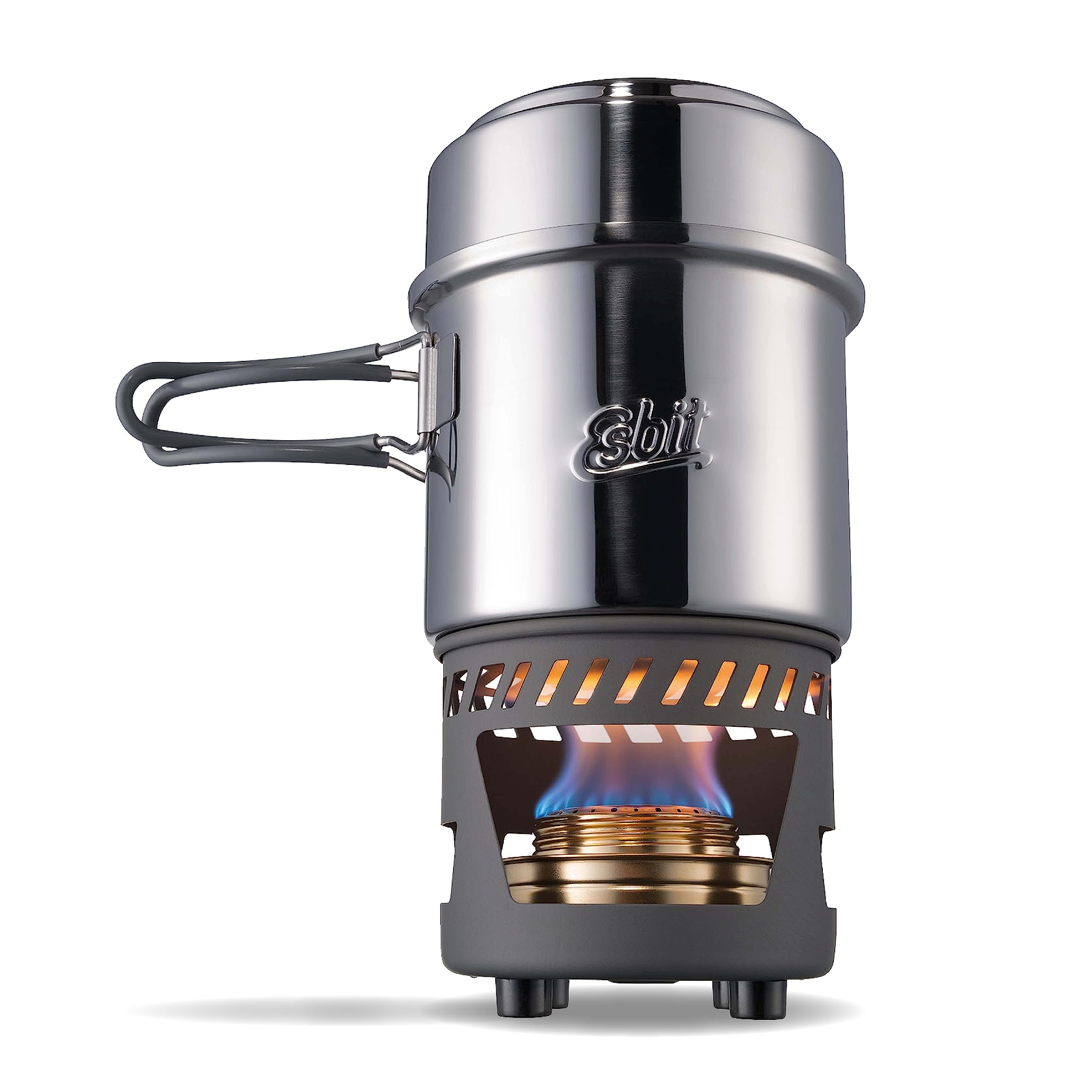 Esbit Outdoor Stainless Steel Cook Set 985ml with Alcohol Burner ESCS985ST0