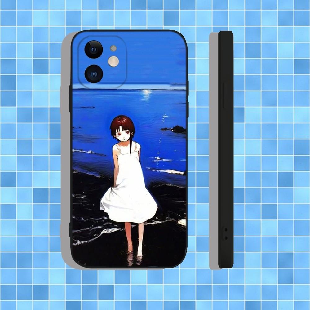 Serial Experiments Lain  Phone Case For iPhone 16,15,14,13,12,11,Pro,Max,Plus,X,XS,XR,SE,8,7,Mini,Soft Silicone Black Case