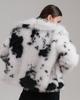 Women's Short Fur Coat ZLLY 20149 S White-black