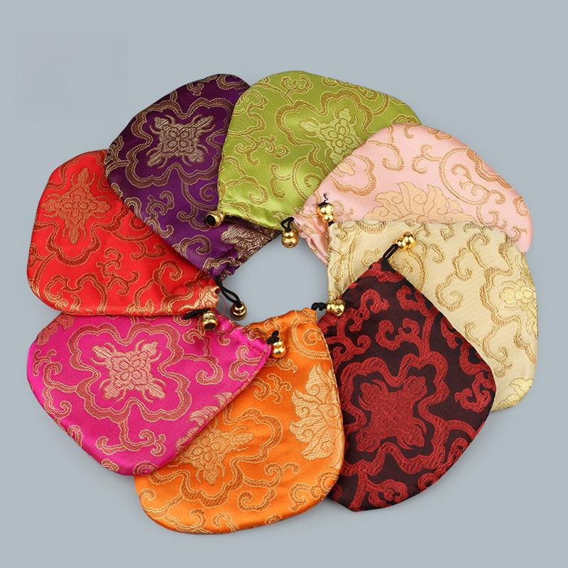 18 Brocade-Style Drawstring Bags for Buddhist Beads Bracelets & Cultural Play