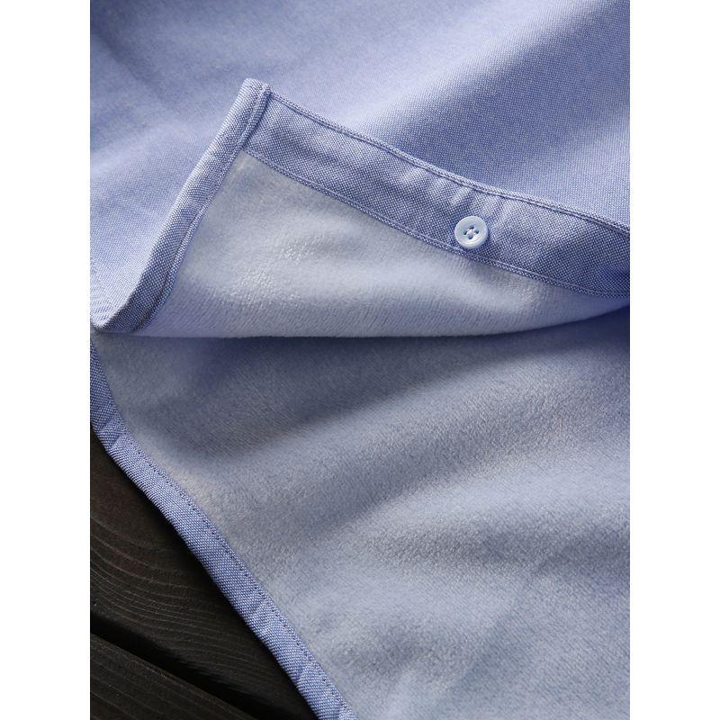 Plus Size! Plus Velvet Thickening! Foreign Trade Tail Goods Men's Winter Warm Cotton Oxford Cloth Long Sleeve Shirts Shirt