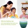 Silicone Baking Muffin Cups 12 Pack,Food-Grade Non-Stick Muffin & Cupcake Liners,Wrapper Cups Holders for Muff, Cupcakes, and Candies Standard Size