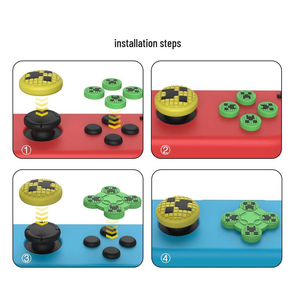 Silicone Protective Button Stickers for Switch, Lite, Joy-Con, and OLED
