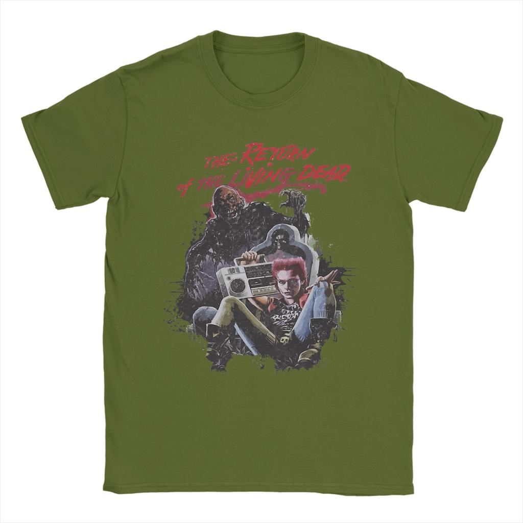 Return Of The Living Dead Retro Horror T-Shirts for Men Cotton Tee Shirt Round Neck Short Sleeve T Shirts Plus Size Clothing