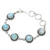 Rainbow Moonstone Gemstone Handmade 925 Srerling Silver Bracelet 7-8"