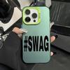 Y2K #SWAG Letter Phone Case for iPhone 17 Air 16 E 15 14 Plus 13 12 Mini 11 Pro Max Acrylic Sheet Silicone Soft Edge Hard Cover