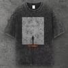 Mens Hypnotic Spiral Oversized T Shirt Washed Black Grunge Aesthetic S-4XL