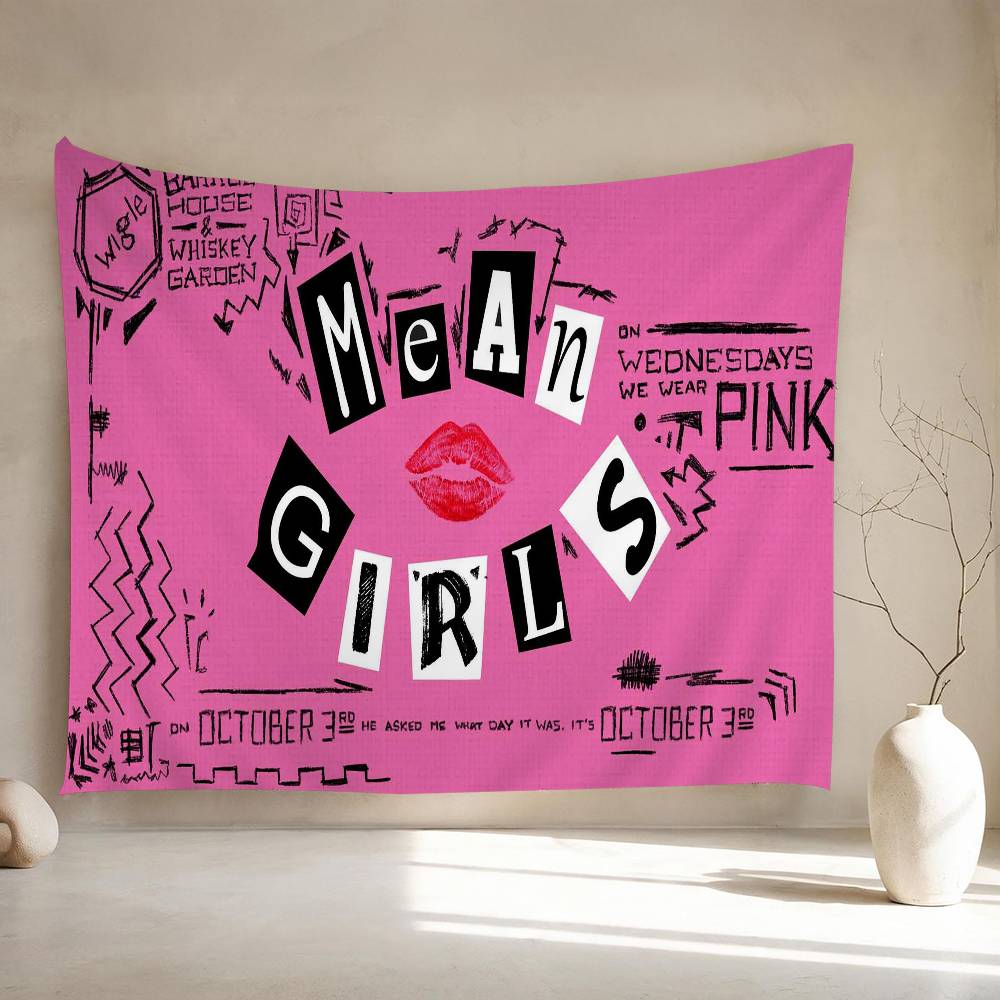 Burn BookMean Girls Colorful Tapestry Wall Hanging Bohemian Wall Tapestries Mandala Wall Hanging Sheets