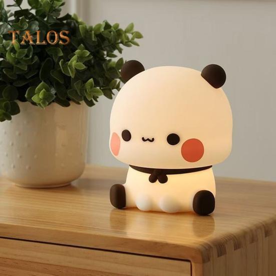 Cartoon Panda Night Light LED Lamp Touch Control Dimmable Soft Lighting Flicker Free Novelty Animal Touch Night Lamp