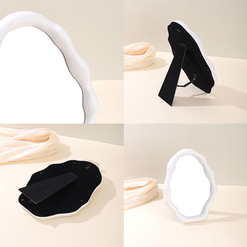 Nordischer Stil Unregelmäßige Wolkenform Schminkspiegel für Tischplatte und Wandaufhängung für Schlafzimmer, Badezimmer oder Ankleidezimmer