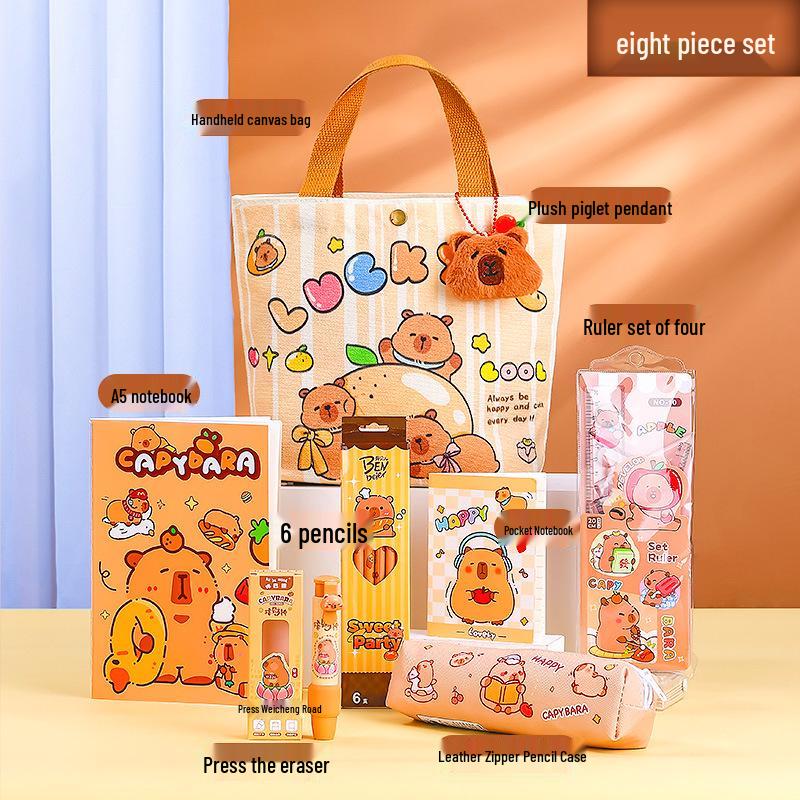 Capybara Stationery Birthday Favors: Student Prize Set & Kindergarten Gifts
