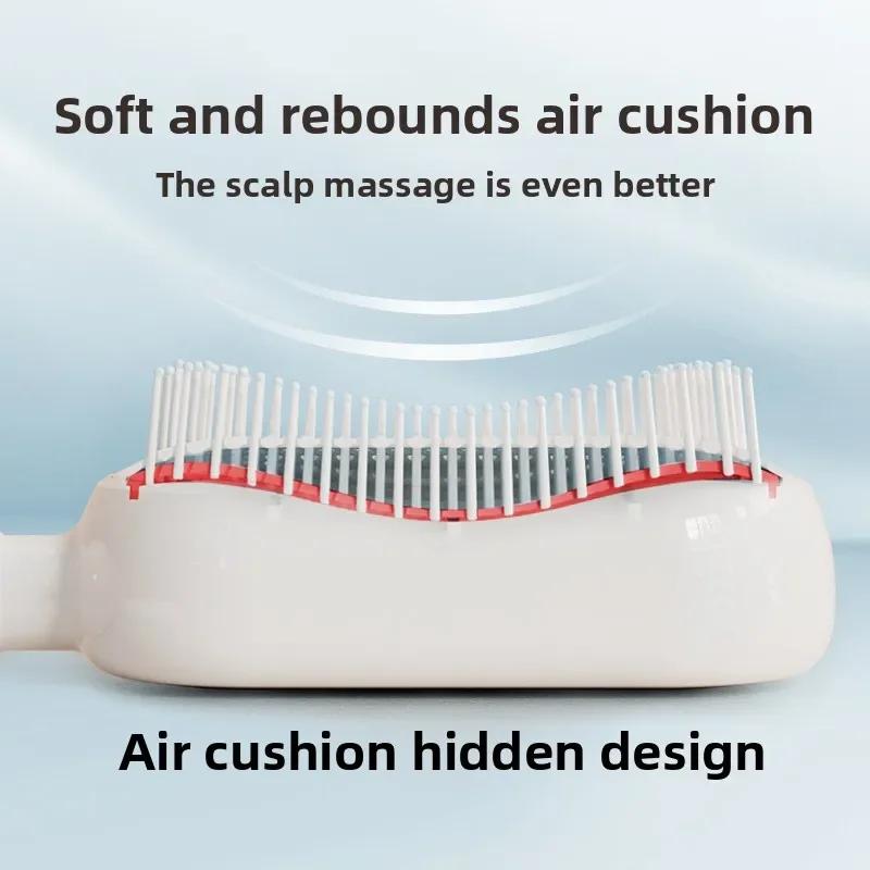 New Female Airbag Fluffy Skull Top Expandable Air Cushion Comb Retractable Cushion Hair Brush Anti - Tangling Scalp Massage Comb