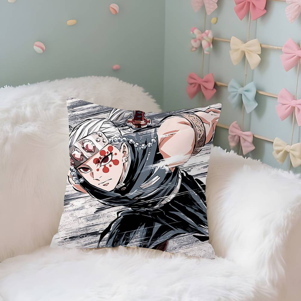 T-Tengens Uzuis Case Plush Fabric Soft Pillowcase Double Sided Print Cushion Cover Household Gifts