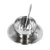 3 teile/satz Isolierte Kaffeetasse Set Edelstahl Doppelwandige Tassen Milch Tee Tasse mit Untertasse Löffel