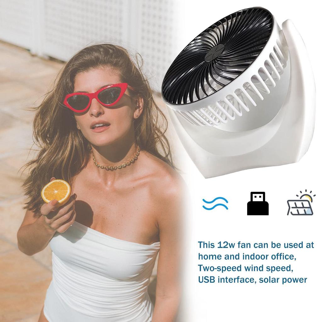 New Portable Solar Panel Multipurpose Solar Powered Fan Outdoor 6W Solar Charger