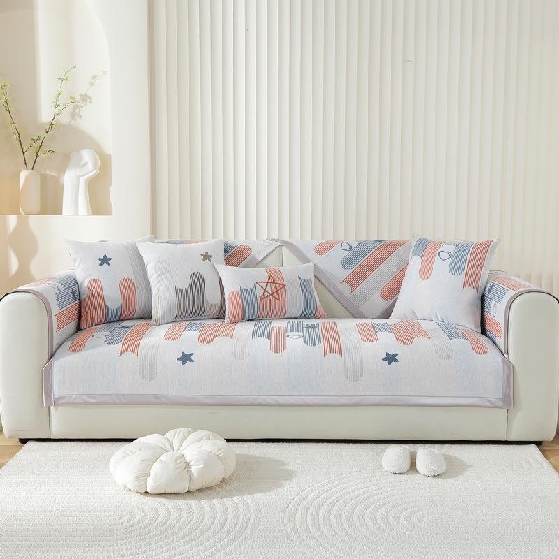 Nordic High-End Chenille Sofa Cushion, Four-Season Universal Seat Cushion, Non-Slip Leather Sofa Cover  New Cover