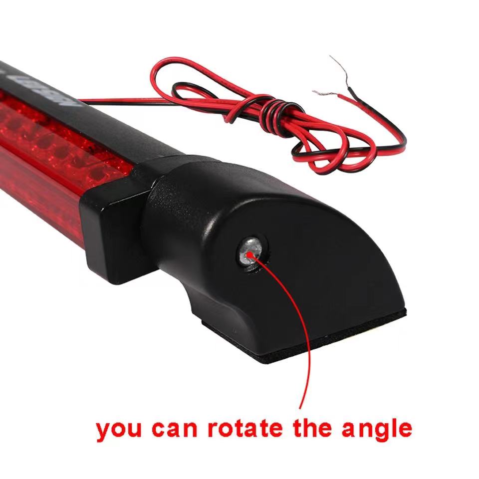 12V Red Car LED Third Brake Lights Bar Rear Parking Signal Lamp Truck High Mount Stop Warning Light Universal