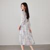 SOFSIL Women's Printed Lantern Sleeve Midi Dress