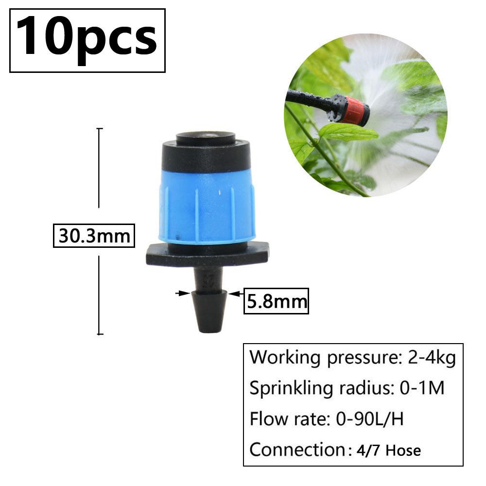 

Garden Irrigation Sprinklers with Stake Adjustable Atomizing Refraction Drippers Watering Vortex Nozzles 1/4 Barb