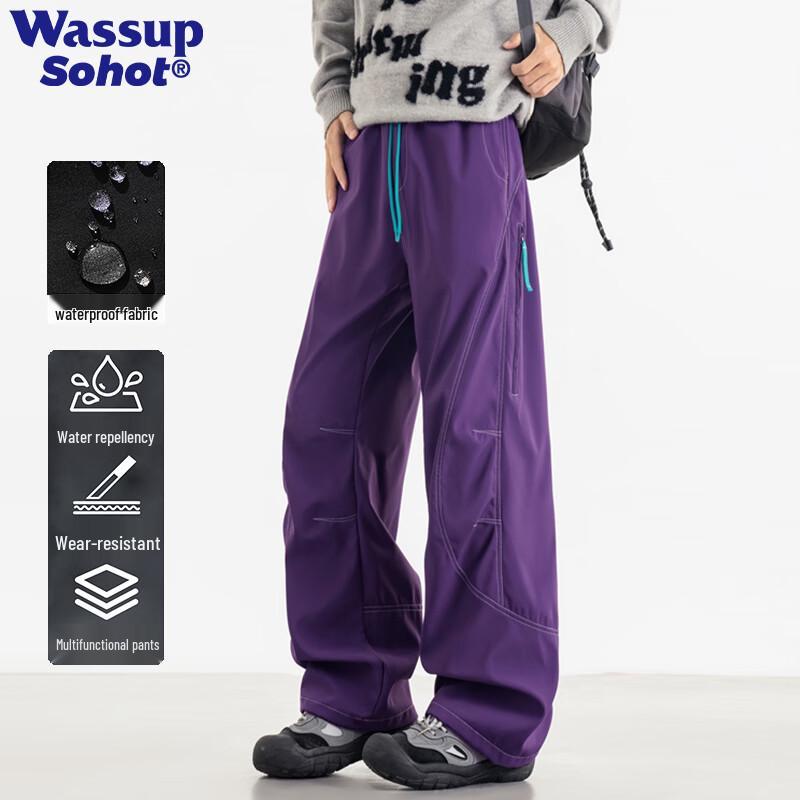 Wassup Sohot Men s Waterproof Straight-Leg Casual Pants M