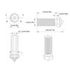 5PCS Brass Material 3D Printer Nozzle Precision Nozzle Extruder Nozzle for QIDI X Max3 Smart3 Plus3