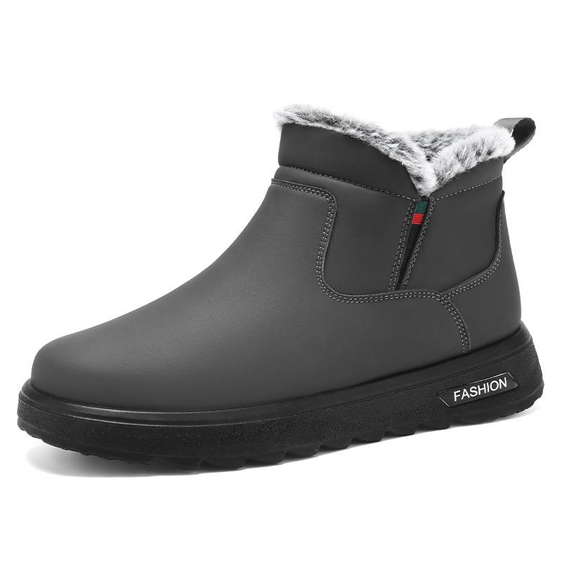 Shoes Men's Snow Boots Winter Fleece Thickened Versatile Cotton Shoes Cold-proof and Warm Men's Boots Large Size Waterproof Cotton Boots