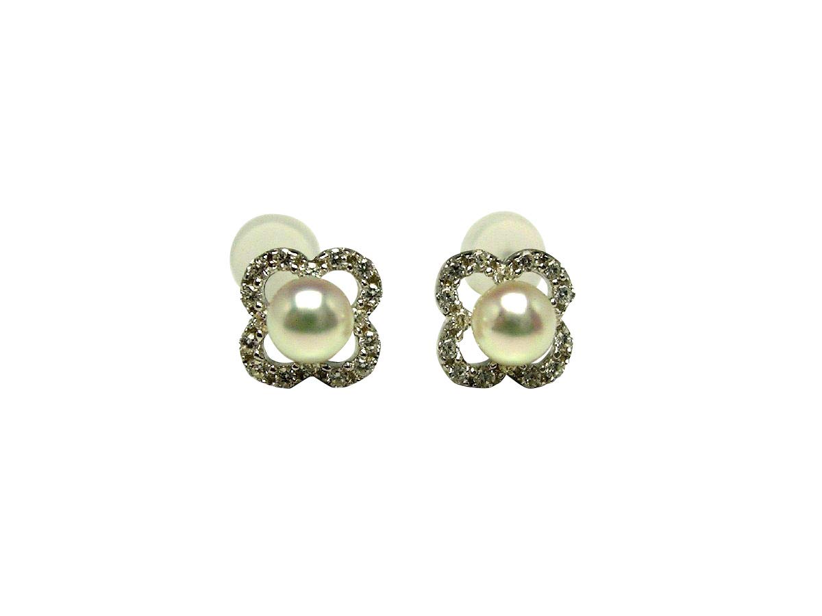 

Isowa Pearl pearl specialty store Isowa Akoya pearl stud earrings pinkish white pink silver 59616 (Ise-Shima Pearl) 4.0-4.5mm