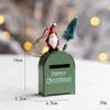 Christmas Hanging Charms Scene Layout Props Resin Statue DIY Crafts Mailbox for Indoor Centerpiece