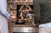 GLASS PROTECTIVE PLATE FOR STOVE 90X52 COFFEE