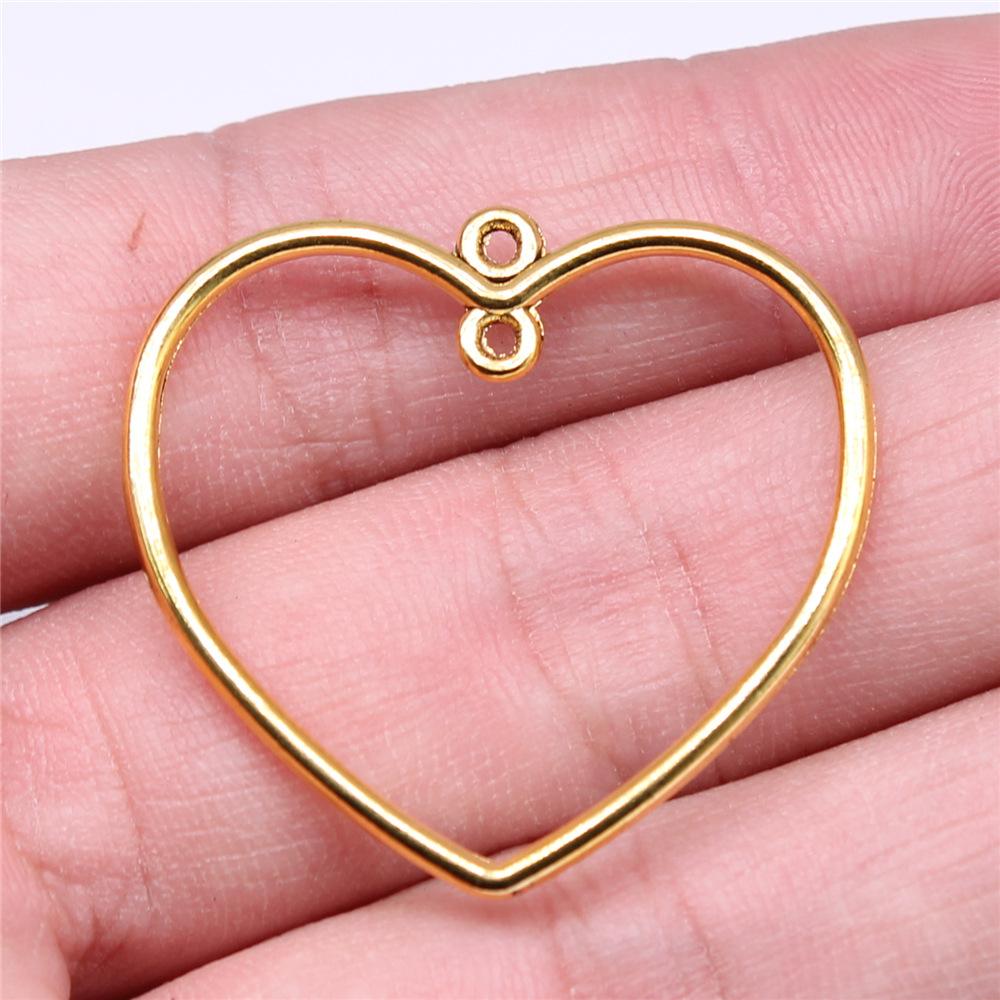 10pcs Hollow Hearts Connector For Jewelry Making Hollow Hearts Charms DIY Handmade Tibetan Finding Jewelry