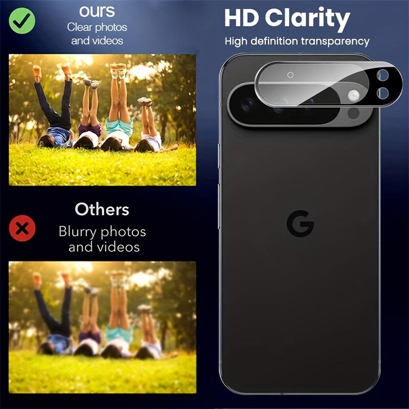 1-2Pcs Black Border Tempered Glass Camera Lens Protect For Google Pixel 11 10 9 Pro XL 8 7 A/Pro Rear Anti Fingerprint Lens Film