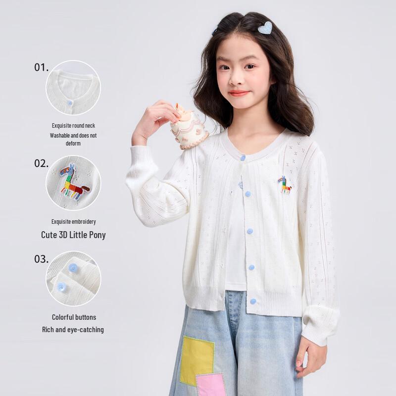 Bestickte Strickjacke für Mädchen