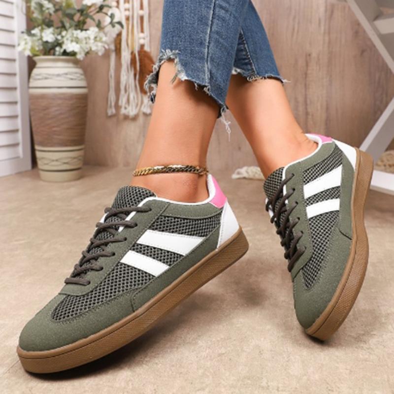 Fashion 2025 New Breathable Sneakers Women Spring Autumn Soft Sole Lace Up Casual Flats Woman Comfort Non Slip Sports Shoes Female 36-43