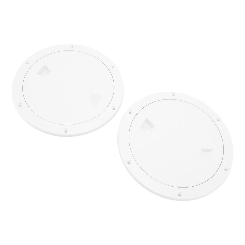 2PCS 8 Inch Deck Plate Round with Detachable Cover Antislip Excellent Rubber Sling Inspection   Cover for Marine Yachts Boat