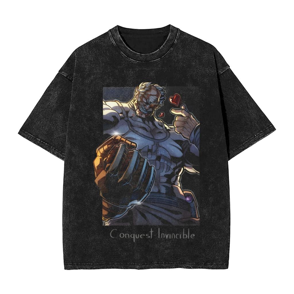 Lonely Viltrumite Invincibles Washed T Shirt Man Y2k Basic Cotton T Shirts Summer Crew Neck Leisure Tees Print Big Size Clothes