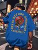 Fashionable New Mens Fashion Tiger Print Breathable and Comfortable Round Neck Tshirt for Summer Outdoor High Street Top