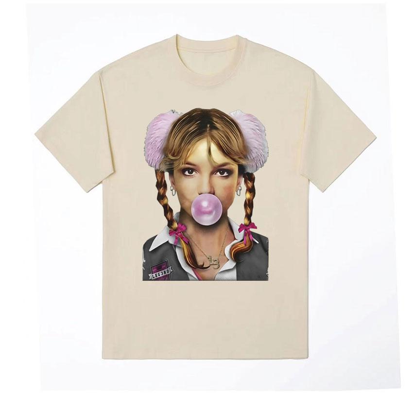 

Singer Britney Spears Bubblegum Graphic T Shirt Unisex Women High Quality Vintage T Shirts O-Neck Oversized T-shirt Tops Streetwear 4XL