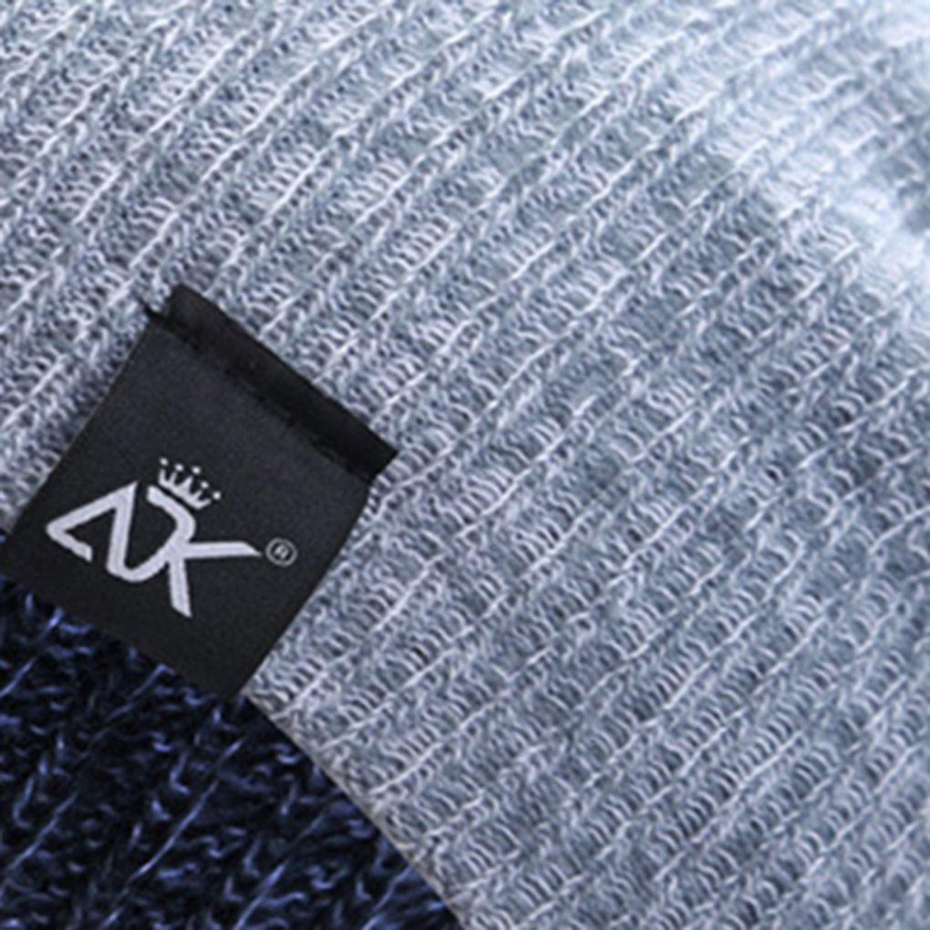 Unisex Outdoor Hats Knit Stripe Winter Warm Knitted Hip Hop Elastic Cap