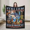 Coperta Divertente Italian Brainrot Morbida Calda Tendenza Street Peluche Biancheria da Letto Plaid per Decorazione Casa Picnic Flanella Copriletto Coperta da Letto
