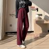 Women's High-Waist Fleece-Lined Wide-Leg Pants