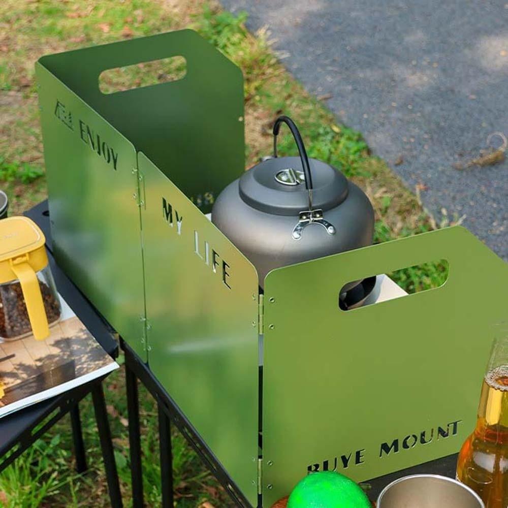 Windproof Stove Wind Shield Four Folding Cooker Wind Protection Cookware Windshield  Camping