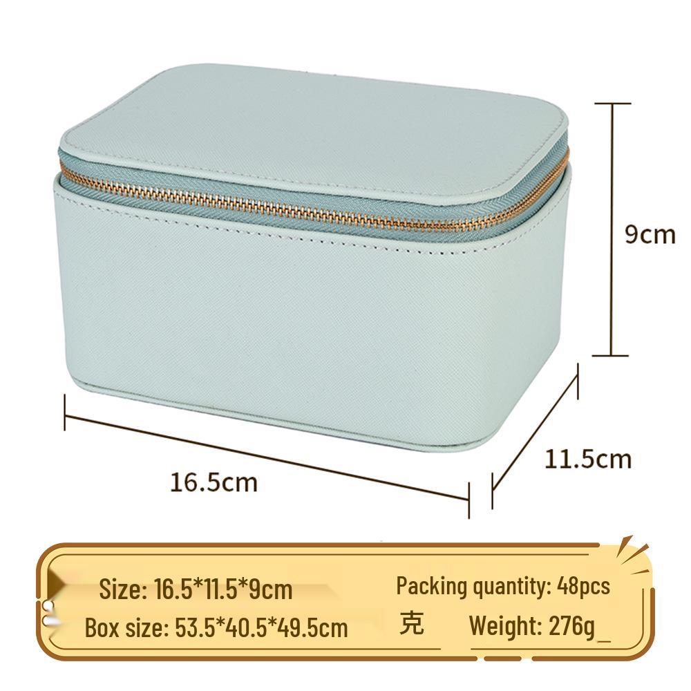 

Travel Jewelry Storage Box: 8-Compartment Organizer for Ear Studs 16.5*11.5*9cm синий