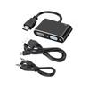 1080P VGA Adapter Including 3.5mm Audios Port Plug and Play Universal for Laptop Desktop Converter