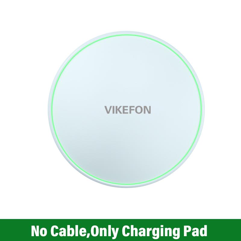 Wireless Charger Pad Stand Desktop Ultra-thin Mobile Phone Fast Charging Dock Station For iPhone 15 14 13 12 Samsung Note Xiaomi