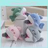 Cute Creative Shark Plush Doll Keychain Soft Stress Relief Accessory For Bags
